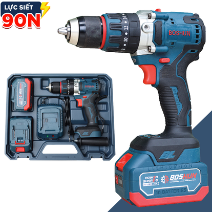 Máy khoan pin 3 chức năng Boshun BS-ID1390BL, AutoLock 13mm