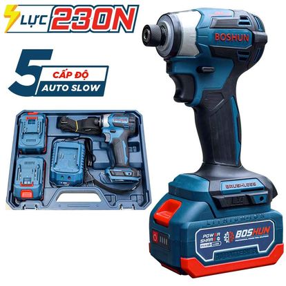 Máy chuyên bắn vít 5 chế độ BS-SD230N, lực siết 230N.m, có vít mồi, Auto-Stop, Auto-slow, chạy Full tải