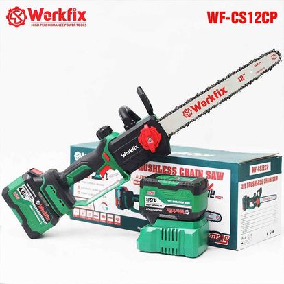 Máy cưa xích 12inch dùng pin WORKFIX WF-CS12CP, Tra nhớt tự động