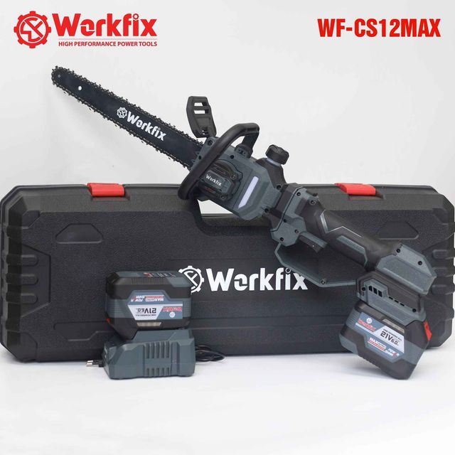 Máy Cưa Cành Trên Cao Workfix WF-CS12MAX 21V - Cần Nối Dài 60cm Bơm Nhớt Tự Động
